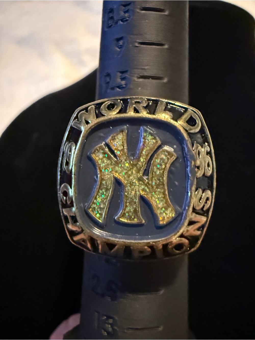 New York Champions Gold Tone and Blue Team Ring Walgreens - Picture 6 of 8